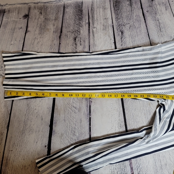 Avenue Montaigne Women's Leo Pant Blue & White Striped Cropped Flare Siz… - Picture 8 of 11